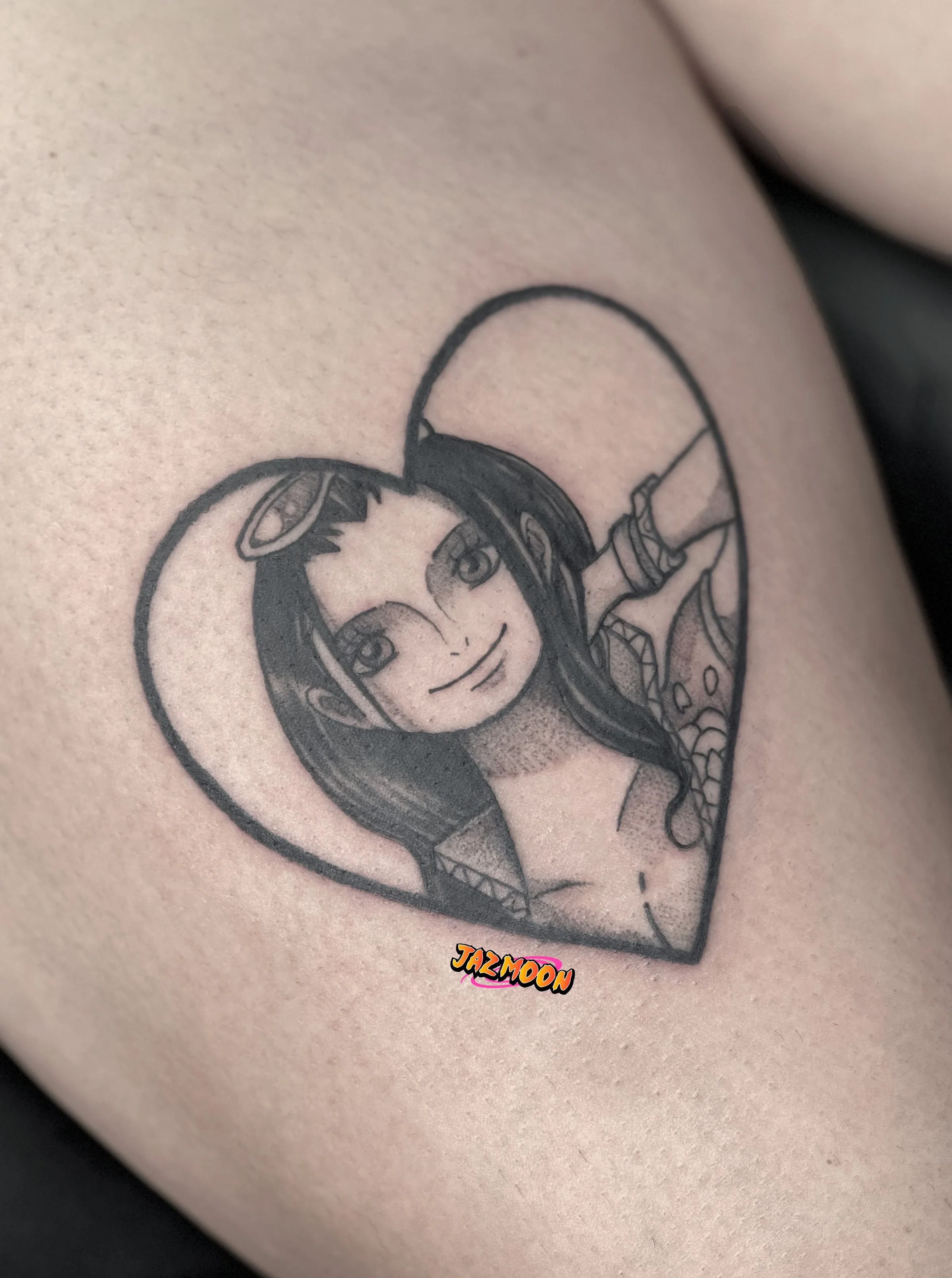 Tatouage Nico Robin noir et blanc